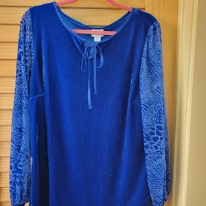 Blue Velvet Top by Jaclyn Smith